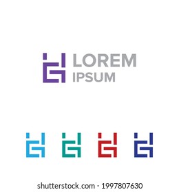 Diseño del logotipo de la letra HG en monograma