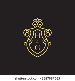 HG Line Vintage-Logo in erstklassigem, professionellem Design, das gut auf allen Printmedien drucken kann