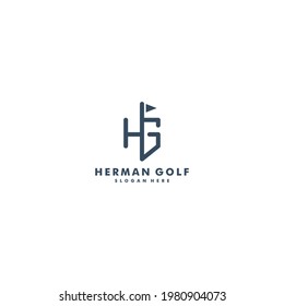 Design-Vorlage für HG-Logo, Vektorgrafik