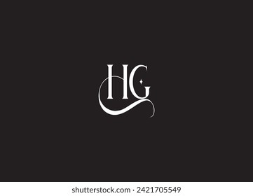 HG logo. H G design. White HG letter. HG, H G letter logo design.