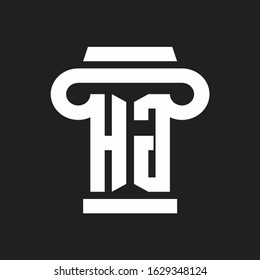 HG Logo monogram with pillar style design template