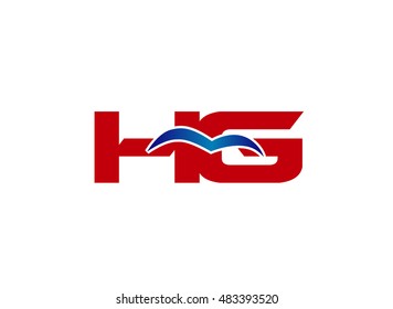 HG Logo. Vector Graphic Branding Letter Element
