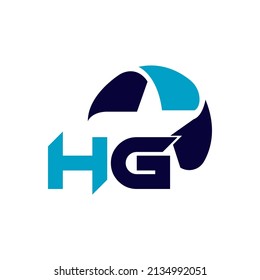 Hg Monogram Initials Letter Concept Fg Stock Vector (Royalty Free ...