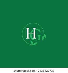 HG Monogram Logo with Dark Green Background