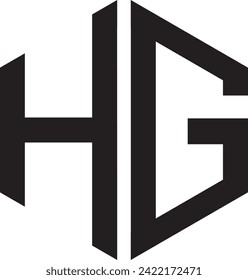 HG Polygon logo design, vector file logo, icon, symbol, 