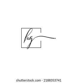 HG-Logo-Konzept in hochwertigem professionellem Design, das gut in allen Printmedien drucken kann
