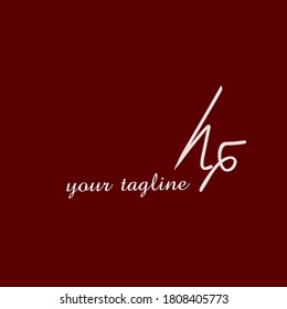 hg Your tagline Initial handwriting logo vector