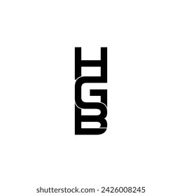 hgb typography letter monogram logo design