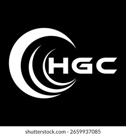 HGC diseño de la letra. Diseño del logotipo de la tecnología de la letra de HGC en un fondo negro. Diseño de logo HGC Monogram para un emprendedor y negocio	