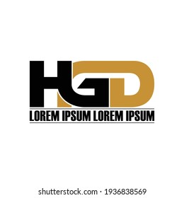 HGD-Buchstaben-Monogramm-Logo-Design-Vektorgrafik