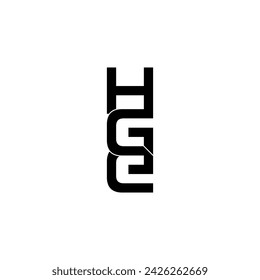 hge typography letter monogram logo design