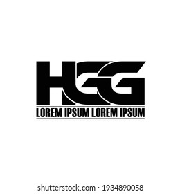 HGG letter monogram logo design vector
