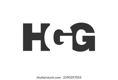 HGG logo design. Initial letter H G G bold font style for tech startups, consulting, corporate branding. Creative company name, headlines typography identity, trendy logotype. Vector illustration.