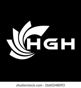HGH letter design. HGH letter technology logo design on a Black background. HGH Monogram logo design for an entrepreneur and business	