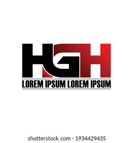 HGH letter monogram logo design vector