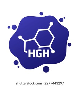 HGH vector icon, human growth hormone