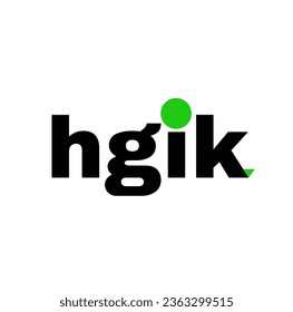 HGIK brand name initial letters illustrative icon.