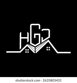HGJ Real State logo design, HGJ logotipo simples e moderno. HGJ design de alfabeto luxuoso  