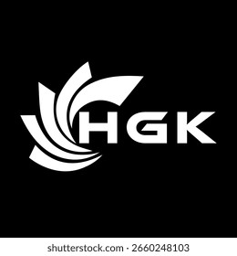 HGK letter design. HGK letter technology logo design on a Black background. HGK Monogram logo design for an entrepreneur and business	