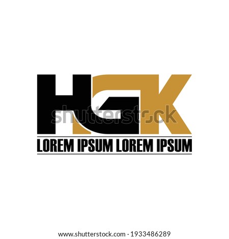 HGK letter monogram logo design vector