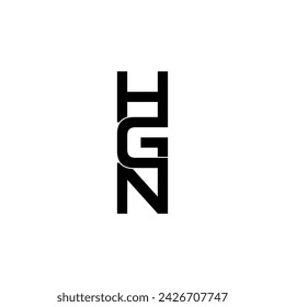 hgn initial letter monogram logo design