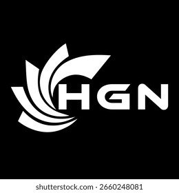HGN letter design. HGN letter technology logo design on a Black background. HGN Monogram logo design for an entrepreneur and business	