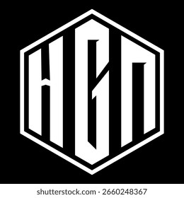 HGN letter design. HGN letter technology logo design on a Black background. HGN Monogram logo design for an entrepreneur and business	