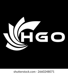 HGO letter design. HGO letter technology logo design on a Black background. HGO Monogram logo design for an entrepreneur and business	