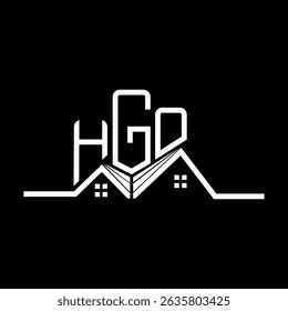 HGO Real State logo design, HGO logotipo simples e moderno. HGO design de alfabeto luxuoso  