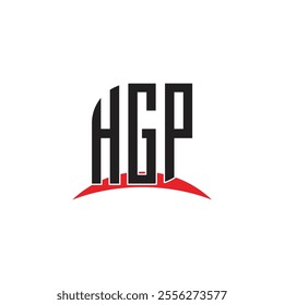 HGP letter logo design with white background in illustrator, vector logo modern alphabet font