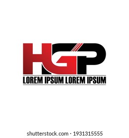 HGP letter monogram logo design vector