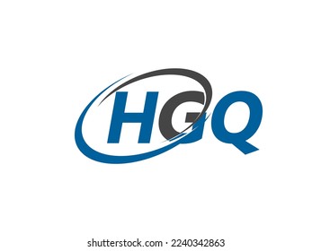 HGQ letter creative modern elegant swoosh logo design