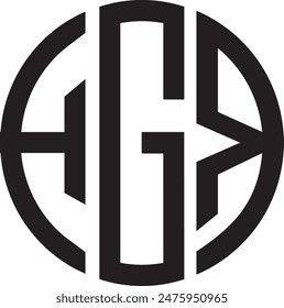 HGR Círculo logo diseño, icono, símbolo, archivo de Vector