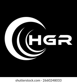 HGR letter design. HGR letter technology logo design on a Black background. HGR Monogram logo design for an entrepreneur and business	