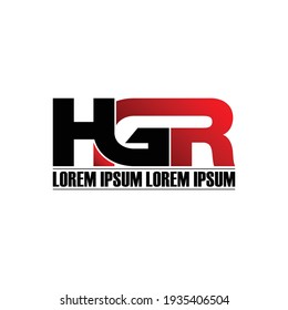 Vector de diseño de logotipo de letras monográficas HGR
