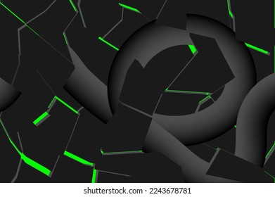 illustration vectorielle graphique, arrière-plan abstrait, création d'une carte avec concept de combinaison géométrique et fluide avec éléments de dispersion