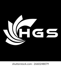 HGS Briefdesign. Logo-Design mit HGS-Buchstabentechnologie auf schwarzem Hintergrund. HGS Monogram Logo Design für Unternehmer und Unternehmen	