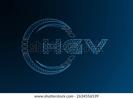 HGV low poly letter logo vector design. HGV lower poly logo design. 