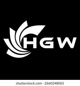 HGW letter design. HGW letter technology logo design on a Black background. HGW Monogram logo design for an entrepreneur and business	