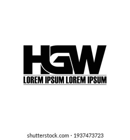 Vector de diseño del logotipo de la letra de HGW