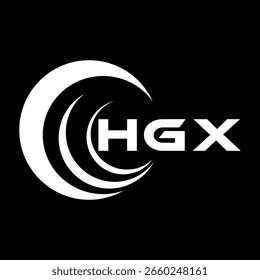 Diseño de letra HGX. Diseño de logotipo de tecnología de letras HGX sobre un fondo negro. HGX Monogram diseño de logotipo para un emprendedor y negocio	