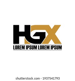 HGX letter monogram logo design vector