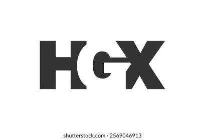 HGX logo design. Initial letter H G X bold font style for tech startups, consulting, corporate branding. Creative company name, headlines typography identity, trendy logotype. Vector illustration.