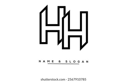 HH Abstract Letters Logo Monogram