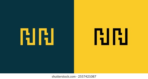 HH abstract minimalist letters Logo Monogram. It is a minimalist logo, this logo is made by combining two letters