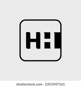 HH brand name initial letters icon. H monogram.