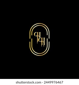 Plantilla de diseño de logotipo de letras modernas creativas HH