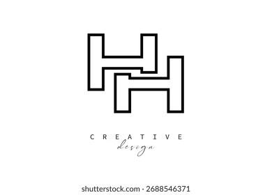 HH Creative Monogram Logo Design-Stock Creative Branding Design Concept