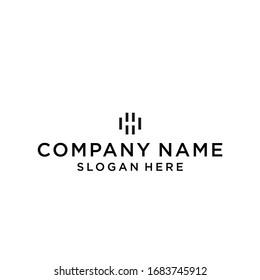 hh house logo icon design vector