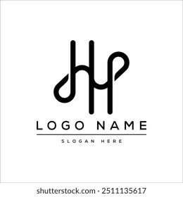 HH-Symbol Logo Design Template Vektor